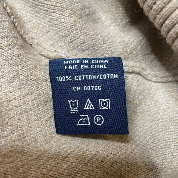 Daniel Hechter Knit Sweater Mens Sz M Cotton Full Zip Brown Tan - Picture 8 of 10